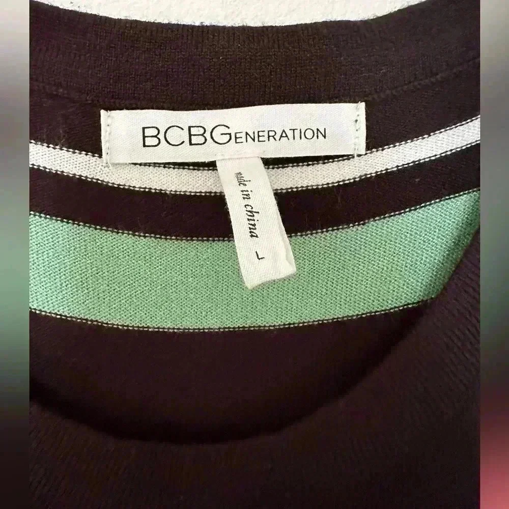 BCBGeneration Multi Color Striped Sweater Dress - Picture 4 of 4